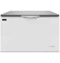 UNNICOOL Vrieskist | Wit/RVS | 395L | -18°C/-25°C | Statisch | Kanteldeksel | 1275x720x830(h)mm 