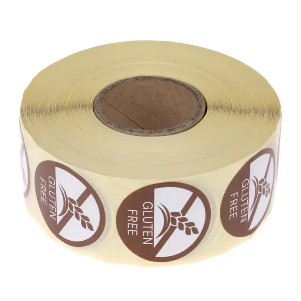 Voedseletiketten | "GLUTEN FREE" | Ø29mm | 1000 Stuks