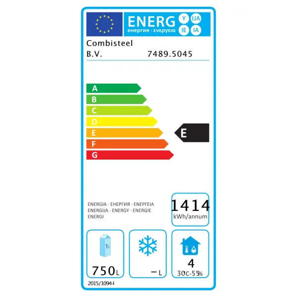 Koelkast | PRO LINE | 1200L | RVS | +2°C/+8°C | Geforceerd | 1400x710x2050(h)mm