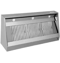 UNNINOX Afzuigkap | Schuin Model | Incl. Motor | 1800m³/u | Regelaar + Verlichting | 1600x950x520(h)mm