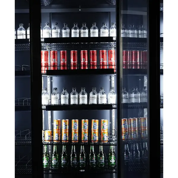 Koelkast | ENTRY LINE | 1600L | Zwart | 0°C/+10°C | Geforceerd | Draaideuren | Wielen (Geremd) | 1880x705x2050(h)mm