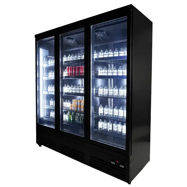 Koelkast | CEB-R | 1600L | Zwart | 0°C/+10°C | Geforceerd | Draaideuren | Wielen (Geremd) | 1880x705x2050(h)mm