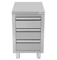 UNNINOX Werktafel | RVS | 3 Laden | 500x600x850(h)mm