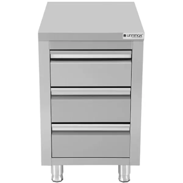 Werktafel | RVS | 3 Laden | 500x600x850(h)mm