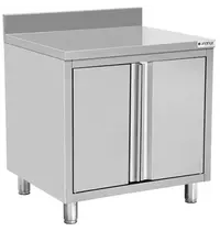 UNNINOX Werktafel | RVS | 2 Draaideuren | Achteropstand | 900x600x850(h)mm