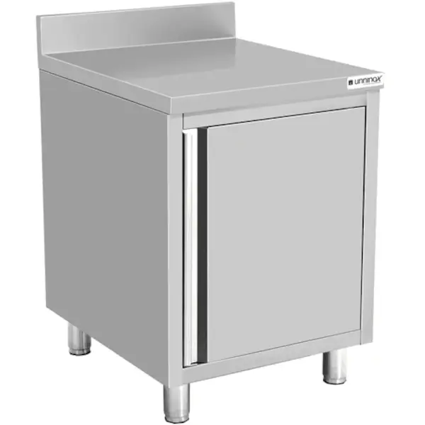 Werktafel | RVS | 1 Draaideur | Achteropstand | 600x600x850(h)mm