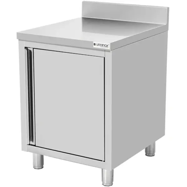 Werktafel | RVS | 1 Draaideur | Achteropstand | 600x600x850(h)mm