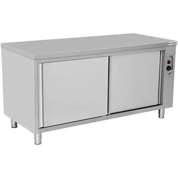 Warmhoudkast | RVS | 30°C/80°C | Geventileerd | Schuifdeuren | 230V | Diepte 600 | Hoogte 850 | Breedte 1000-2000