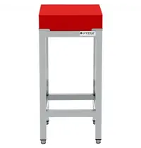 UNNINOX Hakblok | RVS/Polyethyleen | Blokdikte 100mm | Gelast | 400x400x850(h)mm