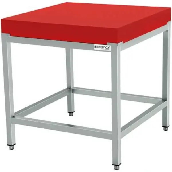 Hakblok | RVS/Polyethyleen | Blokdikte 100mm | Gelast | 800x800x850(h)mm