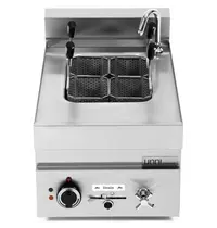 UNNI-COOKING Pastakoker | 650 SERIE | Elektrisch | 12L | 30°C/110°C | 7kW (400V) | Aftapkraan | 400x650x300/540(h)mm