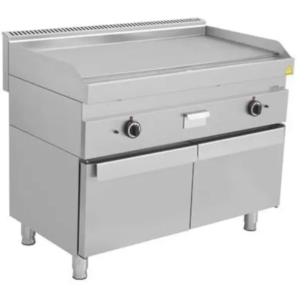 Bak-/Grillplaat | 650 SERIE | Gas | Glad Oppervlak 1100x550 (RVS) | 80°C/300°C | 12kW | Piëzo Ontsteking | 1100x650x300/540(h)mm