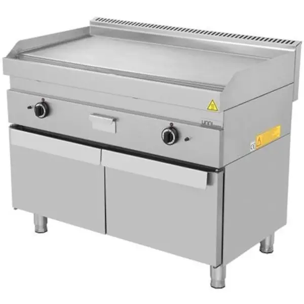 Bak-/Grillplaat | 650 SERIE | Gas | Glad Oppervlak 1100x550 (RVS) | 80°C/300°C | 12kW | Piëzo Ontsteking | 1100x650x300/540(h)mm