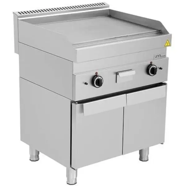 Bak-/Grillplaat | 650 SERIE | Gas | Glad Oppervlak 700x550 (RVS) | 80°C/300°C | 11.5kW | Piëzo Ontsteking | 1100x650x300/540(h)mm