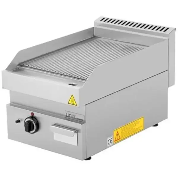 Bak-/Grillplaat | 650 SERIE | Gas | Gegroefd Oppervlak 400x550 (RVS) | 80°C/300°C | 5.7kW | Piëzo Ontsteking | 400x650x300/540(h)mm