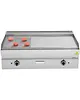 UNNI-COOKING Bak-/Grillplaat | 650 SERIE | Gas | Glad/Gegroefd Oppervlak 1100x550 (RVS) | 80°C/300°C | 12kW | Piëzo Ontsteking | 1100x650x300/540(h)mm 