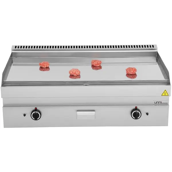 Bak-/Grillplaat | 650 SERIE | Gas | Glad Oppervlak 1100x550 (Verchroomd) | 80°C/300°C | 12kW | Piëzo Ontsteking | 1100x650x300/540(h)mm