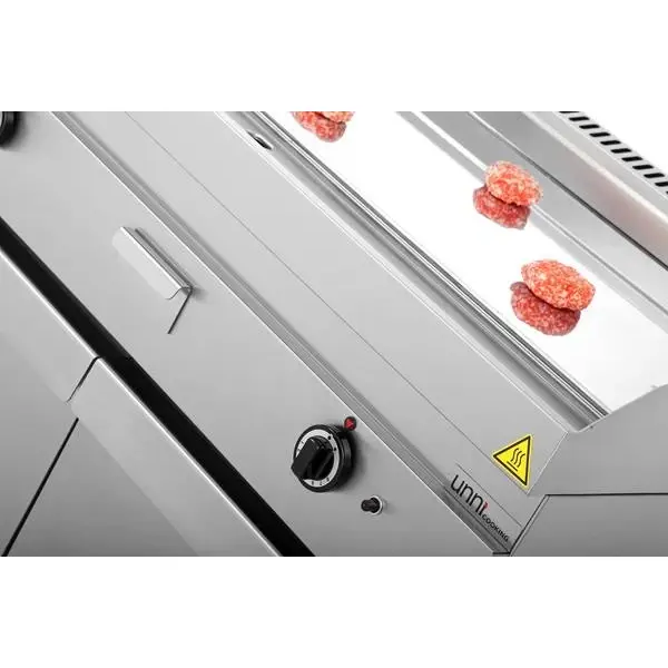 Bak-/Grillplaat | 650 SERIE | Gas | Glad Oppervlak 1100x550 (Verchroomd) | 80°C/300°C | 12kW | Piëzo Ontsteking | 1100x650x300/540(h)mm