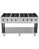 UNNI-COOKING Fornuis | Gas | 8 Branders (8x 6.5kW) | Waakvlam | Open Onderkast | 1460x700x850(h)mm 