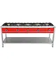 UNNI-COOKING Pannenkoekenfornuis | Gas | 5 Branders | 5x 8kW | Bodemschap | 2000x600x850/900(h)mm 