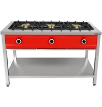 UNNI-COOKING Pannenkoekenfornuis | Gas | 3 Branders | 3x 8kW | Bodemschap | 1290x600x850/900(h)mm
