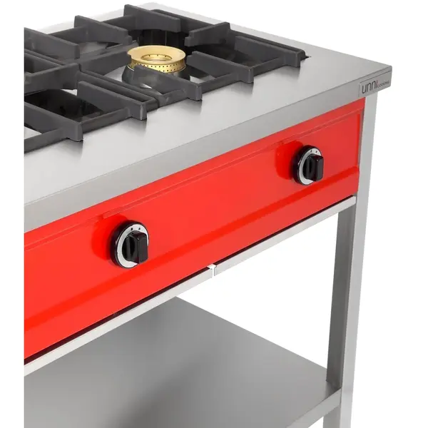 Pannenkoekenfornuis | Gas | 3 Branders | 3x 8kW | Bodemschap | 1290x600x850/900(h)mm