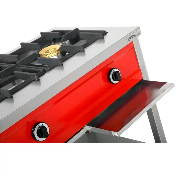 Pannenkoekenfornuis | Gas | 3 Branders | 3x 8kW | Bodemschap | 1290x600x850/900(h)mm