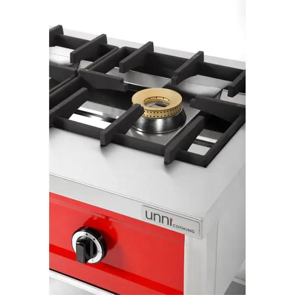 Pannenkoekenfornuis | Gas | 2 Branders | 2x 8kW | Bodemschap | 900x600x850/900(h)mm