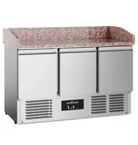 Ecofrost Pizzawerkbank | 368L | 3 Deuren (1/1 GN) | +2°C/+8°C | Statisch + Ventilator | 1400x700x1020(h)mm 