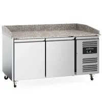 Ecofrost Pizzawerkbank | 390L | 2 Deuren (EN600x400) | +2°C/+8°C | Geforceerd | Wielen (Geremd) | 1515x800x840/990(h)mm 
