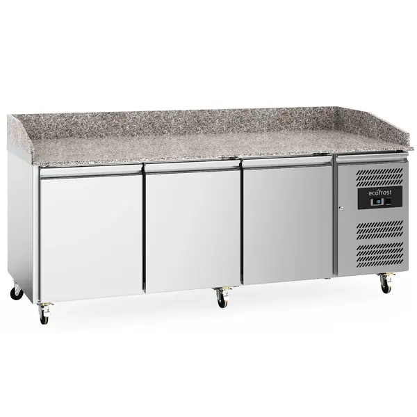 Pizzawerkbank | 580L | 3 Deuren (EN600x400) | +2°C/+8°C | Geforceerd | Wielen (Geremd) | 2020x800x840/990(h)mm