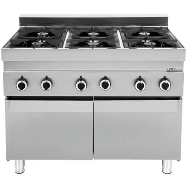 Fornuis | 650 SERIE | Tafelmodel | Gas | 6 Branders | 6x 6.5kW | 1100x650x300/540(h)mm