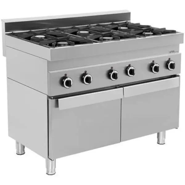 Fornuis | 650 SERIE | Tafelmodel | Gas | 6 Branders | 6x 6.5kW | 1100x650x300/540(h)mm