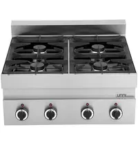 UNNI-COOKING Fornuis | 650 SERIE | Tafelmodel | Gas | 4 Branders | 4x 6.5kW | 700x650x300/540(h)mm