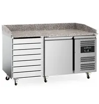 Ecofrost Pizzawerkbank | 390L | 1 Deur + 7 Deegladen (EN600x400) | +2°C/+8°C | Geforceerd | Wielen (Geremd) | 1515x800x840/990(h)mm 