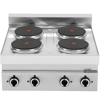 UNNI-COOKING Fornuis | 650 SERIE | Tafelmodel | Elektrisch | 4 Kookpunten | 10.4kW (400V) | 700x650x300/540(h)mm