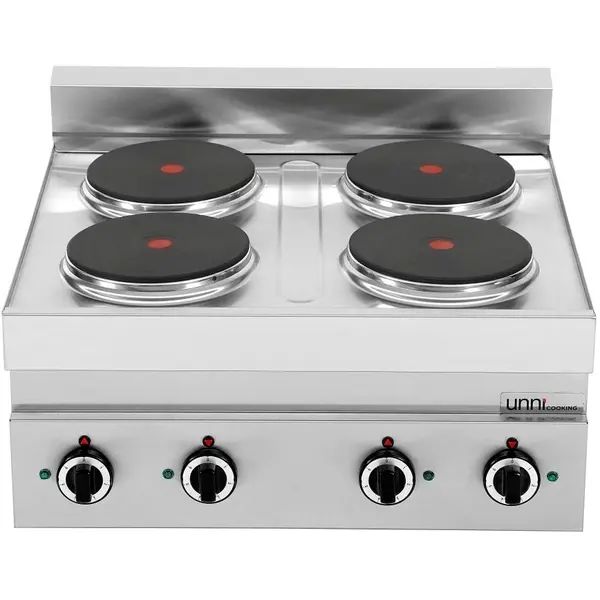 Fornuis | 650 SERIE | Tafelmodel | Elektrisch | 4 Kookpunten | 10.4kW (400V) | 700x650x300/540(h)mm