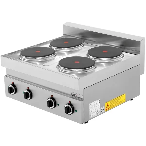 Fornuis | 650 SERIE | Tafelmodel | Elektrisch | 4 Kookpunten | 10.4kW (400V) | 700x650x300/540(h)mm