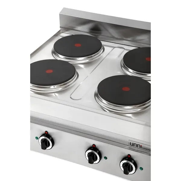 Fornuis | 650 SERIE | Tafelmodel | Elektrisch | 4 Kookpunten | 10.4kW (400V) | 700x650x300/540(h)mm