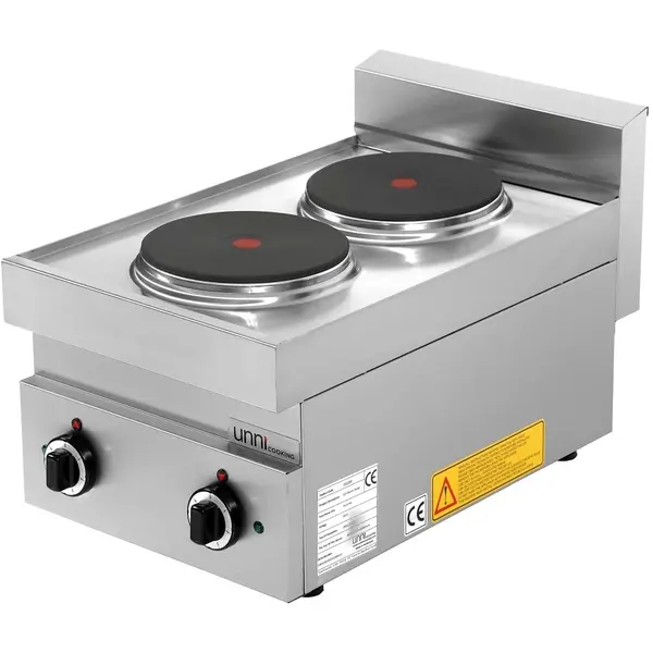 Fornuis | 650 SERIE | Tafelmodel | Elektrisch | 2 Kookpunten | 5.2kW (400V) | 400x650x300/540(h)mm