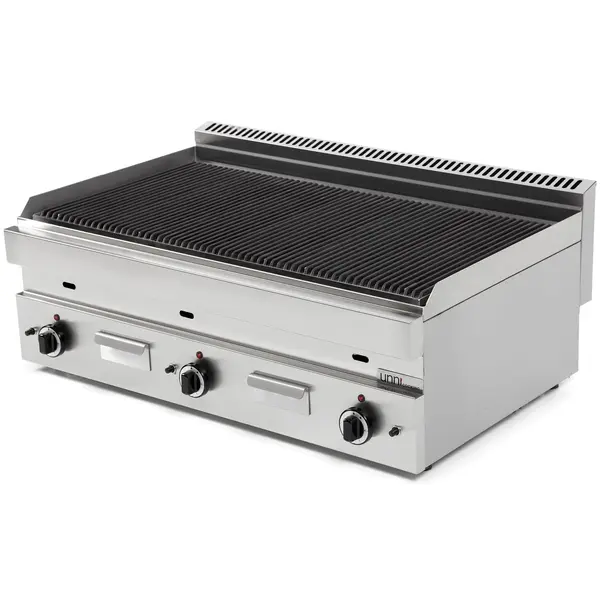Lavasteengrill | 650 SERIE | Gas | Oppervlak 990x500 (Gietijzer) | 80°C/300°C | 16.5kW | Piëzo Ontsteking | 1100x650x300/540(h)mm