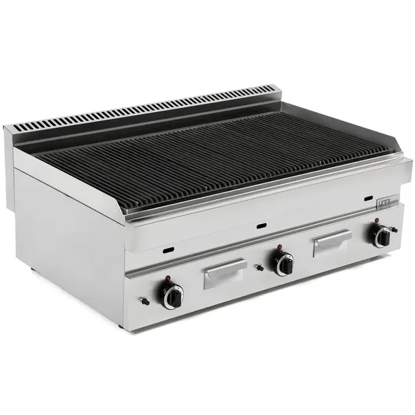 Lavasteengrill | 650 SERIE | Gas | Oppervlak 990x500 (Gietijzer) | 80°C/300°C | 16.5kW | Piëzo Ontsteking | 1100x650x300/540(h)mm