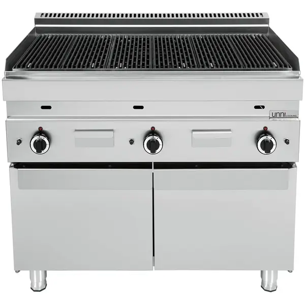 Lavasteengrill | 650 SERIE | Gas | Oppervlak 990x500 (Gietijzer) | 80°C/300°C | 16.5kW | Piëzo Ontsteking | 1100x650x300/540(h)mm