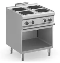 MBM Italy Fornuis | MAGISTRA PLUS 700 | Elektrisch | 4 Kookpunten (220x220) | 10.4kW (400V) | Open Onderkast | 700x714x850(h)mm