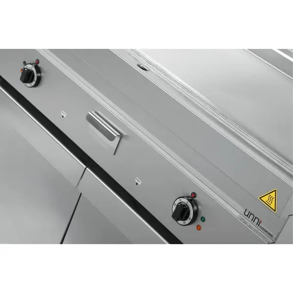 Bak-/Grillplaat | 650 SERIE | Elektrisch | Glad/Gegroefd Oppervlak 1100x550 (RVS) | 50°C/300°C | 13.5kW (400V) | 1100x650x300/540(h)mm