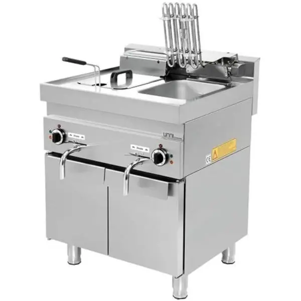 Horeca friteuse | 650 SERIE | Elektrisch | 10+10L | 100°C/180°C | 15kW (400V) | Aftapkranen | 700x650x350/540(h)mm