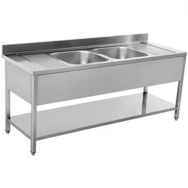 Spoeltafel | Midden | Bodemschap | Demontabel | 2000x700x850(h)mm