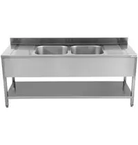 UNNINOX Spoeltafel | Midden | Bodemschap | Demontabel | 2000x700x850(h)mm