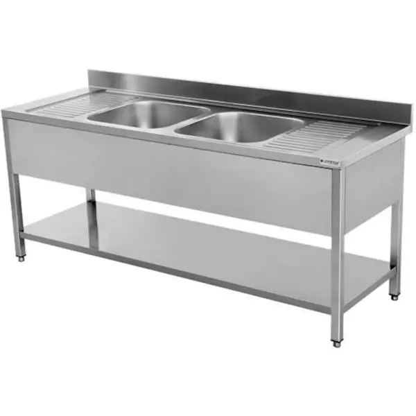 Spoeltafel | Midden | Bodemschap | Demontabel | 2000x700x850(h)mm