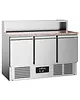 Ecofrost Pizzawerkbank | 402L | 3 Deuren (1/1 GN) | Boven 8x 1/6 GN | +2°C/+8°C | Statisch + Ventilator | 1368x700x861/1086(h)mm 